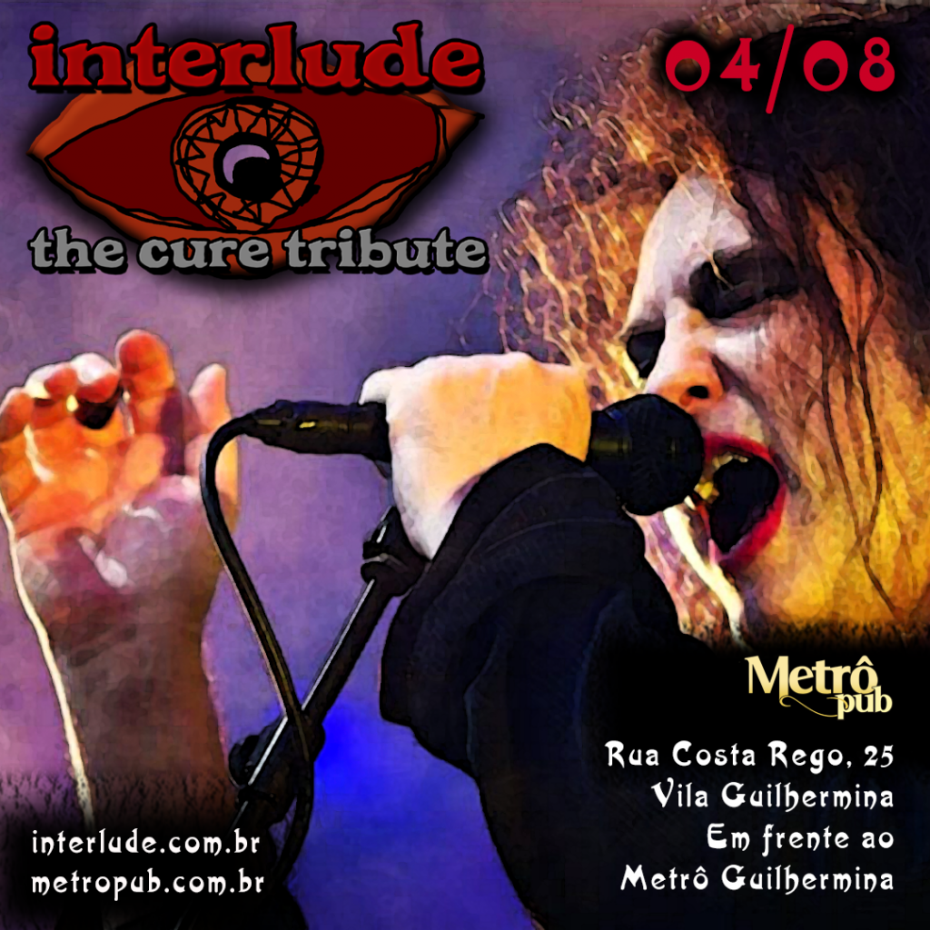 Flyer do show do Interlude no Metrô Pub, 04/08/22